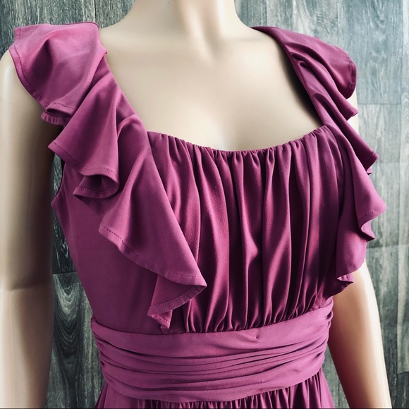 Max and Cleo Pink Sleeveless Ruffled Scoop Neck Dress - Picture 3 of 8